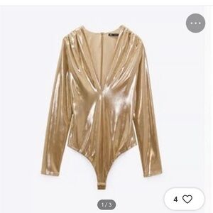 Zara Gold Metallic Women's Jacket